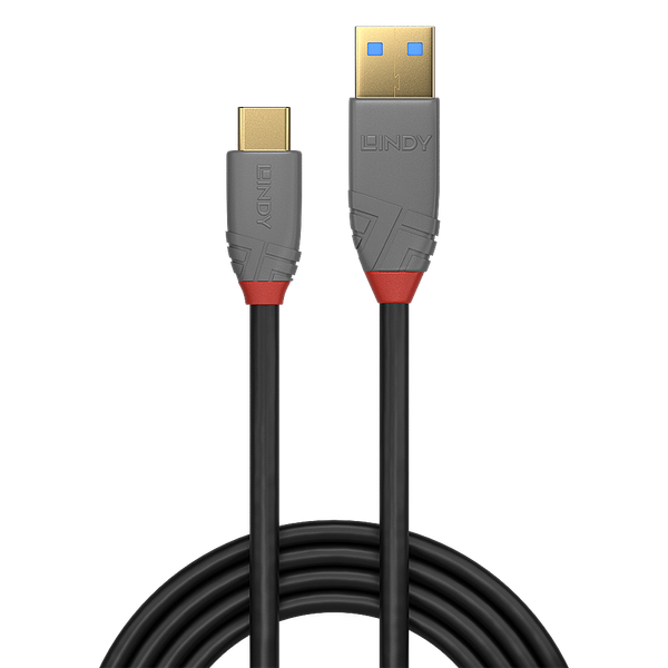 1.5m USB 3.2 Type A to C Cable, 10Gbps, Anthra Line USB Type A Male to C Male image 2