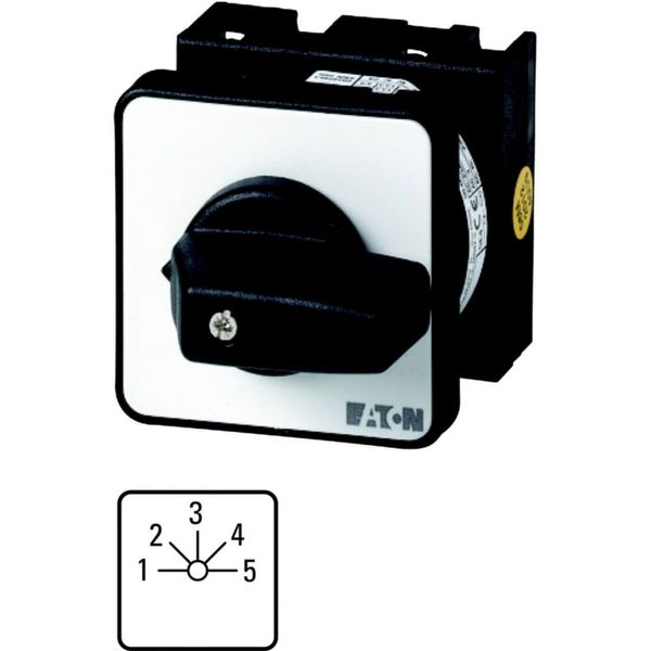 Step switches, T0, 20 A, flush mounting, 5 contact unit(s), Contacts: 10, 45 °, maintained, Without 0 (Off) position, 1-5, Design number 15139 image 3