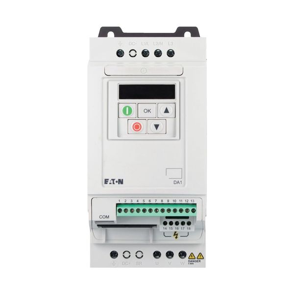 Variable frequency drive, 500 V AC, 3-phase, 4.1 A, 2.2 kW, IP20/NEMA 0, 7-digital display assembly image 4