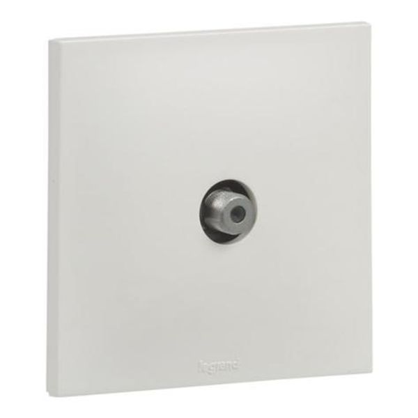 Type F TV socket Urbano star white finish image 1