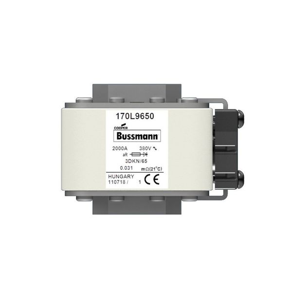 Fuse-link, high speed, 2000 A, AC 380 V, Size 3, 76 x 92 x 63 mm, aR, IEC, single indicator image 5