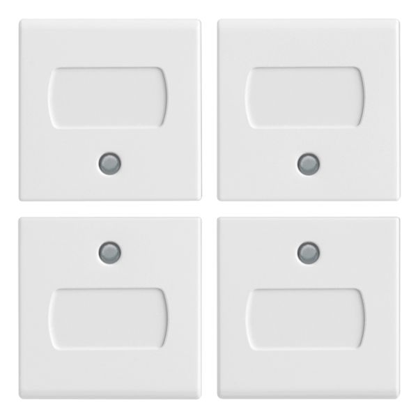 Four half-buttons 1M+name-plate white image 1
