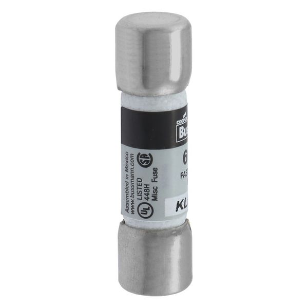 Eaton Bussmann series KLM fuse, 600 Vac, 600 Vdc, 10A, 100 kAIC at 600 Vac, 50 kAIC at 600 Vdc, Non Indicating, Fast acting, Ferrule end X ferrule end, Melamine tube, Nickel-plated bronze endcap image 15