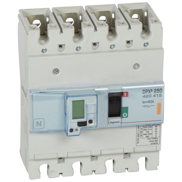MCCB electronic + energy metering - DPX³ 250 - Icu 25 kA - 400 V~ - 4P - 40 A image 2