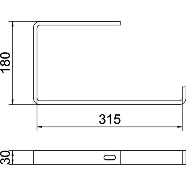 AHB 300 FT Suspension bracket flat steel B300mm image 2