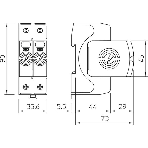 V20-1+NPE-150 SurgeController V20 1-pole with NPE 150V image 2