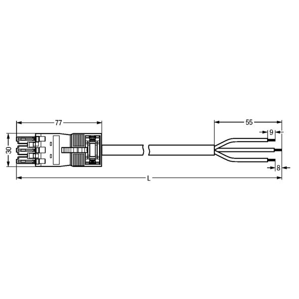 pre-assembled connecting cable Eca Plug/open-ended white image 2