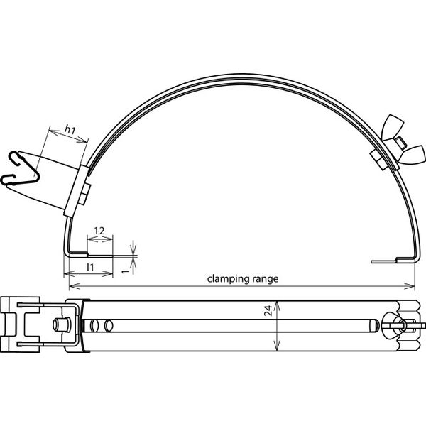 Roof cond. holder DEHNgrip StSt/galCu H 32mm f. Rd 8mm clamp. range 18 image 2