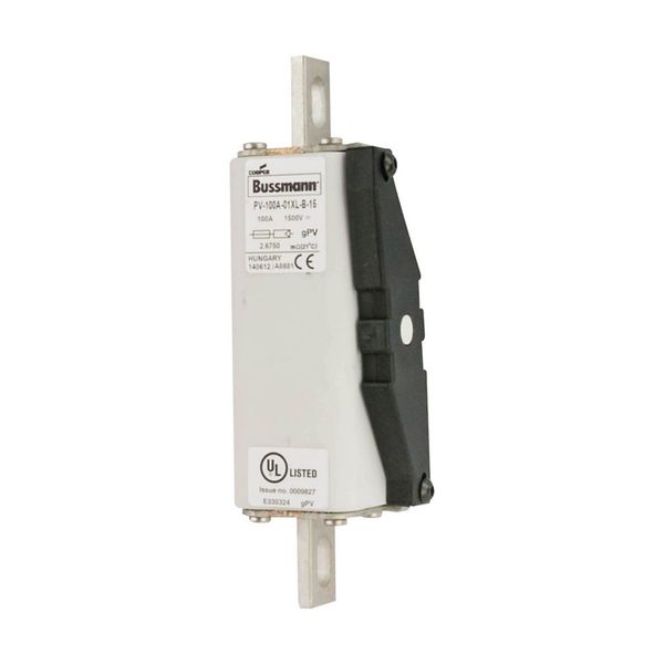 Fuse-link, high speed, 100 A, DC 1500 V, 01XL, 43 x 193 mm, gPV, IEC, UL, with indicator, bolted image 13