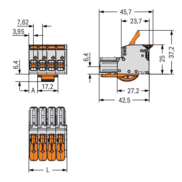 831-1108/322-000 1-conductor female connector; lever; Push-in CAGE CLAMP® image 3