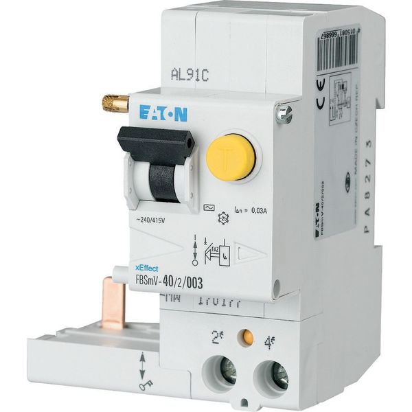 Residual-current circuit breaker trip block for FAZ, 63A, 2p, 500mA, type AC image 2