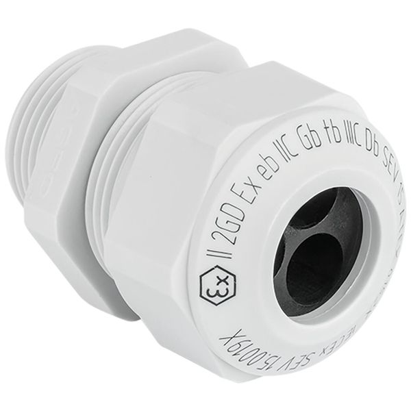 Cable gland Progress synthetic GFK Pg16 Ex e II cable Ø 6x2.5-3.0mm light grey image 1