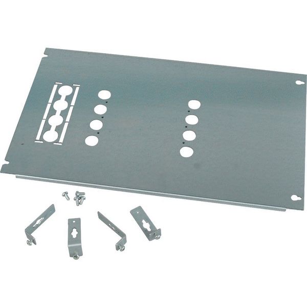 Mounting plate, +mounting kit, for NZM4, vertical, 4p, fixed version, HxW=600x600mm image 3