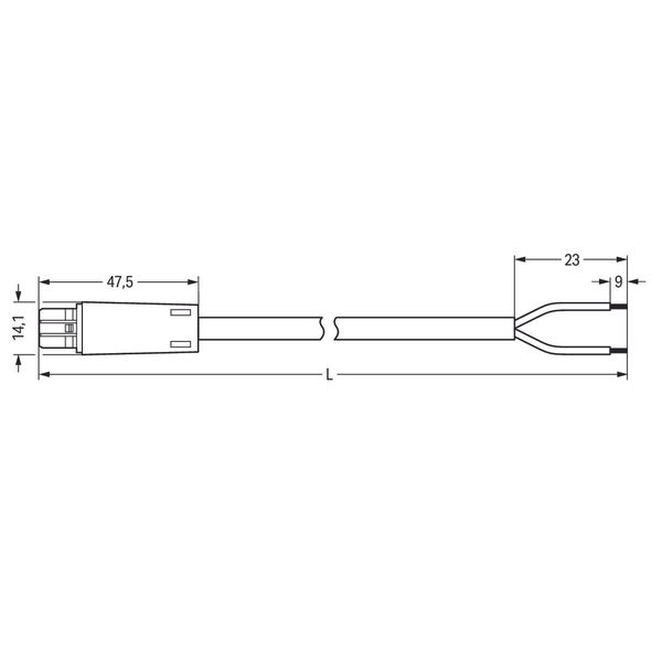 pre-assembled interconnecting cable Eca Socket/plug light green image 4