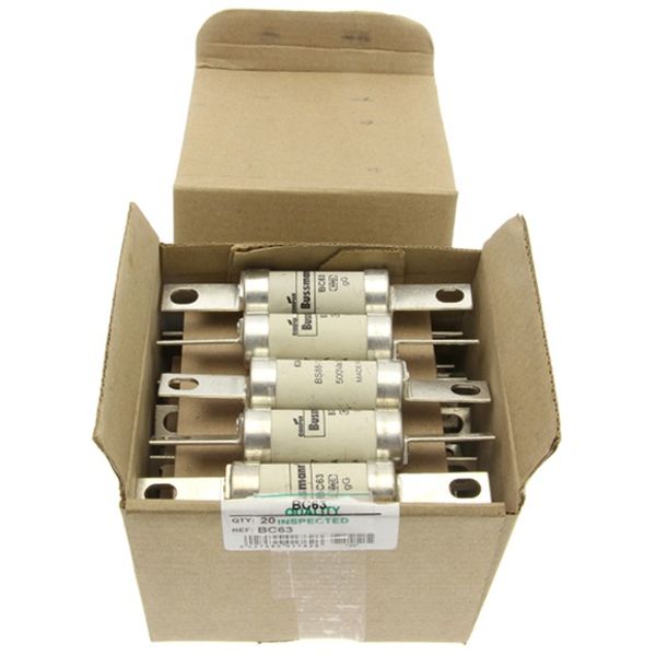 Fuse-link, LV, 63 A, AC 500 V, DC 250 V, BS88, 21 x 114 mm, gL/gG, BS image 1