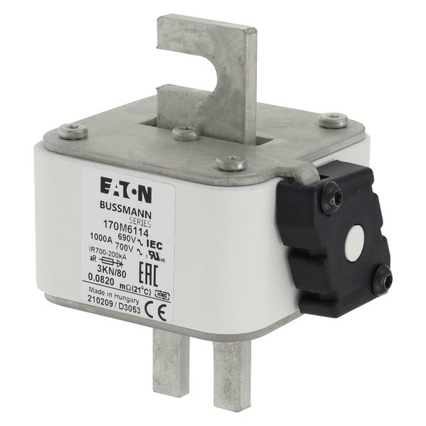 Fuse-link, high speed, 1000 A, AC 690 V, size 3, 74 x 92 x 111 mm, aR, IEC, single indicator image 6