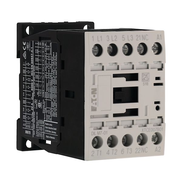 Contactor, 3 pole, 380 V 400 V 3 kW, 1 NC, 190 V 50 Hz, 220 V 60 Hz, AC operation, Screw terminals image 13