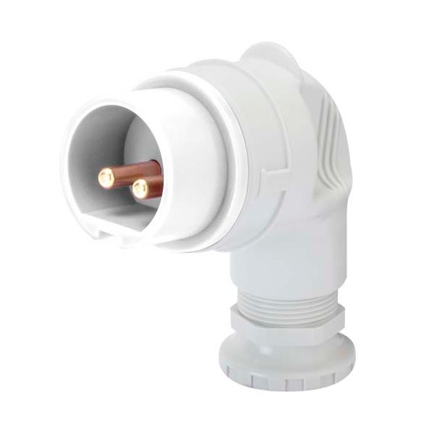 90° PLUG - IP44 - 3P 16A 40-50V 50-60HZ - WHITE - 12H - SCREW WIRING image 2