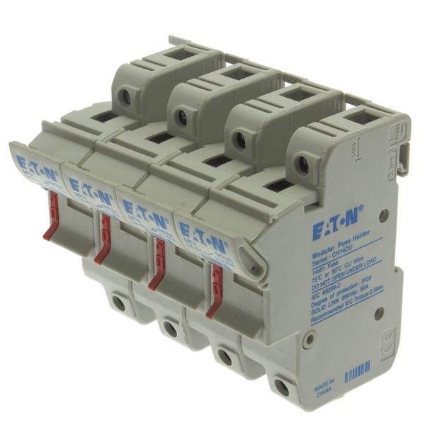 Fuse-holder, low voltage, 50 A, AC 690 V, 14 x 51 mm, 3P + neutral, IEC image 3