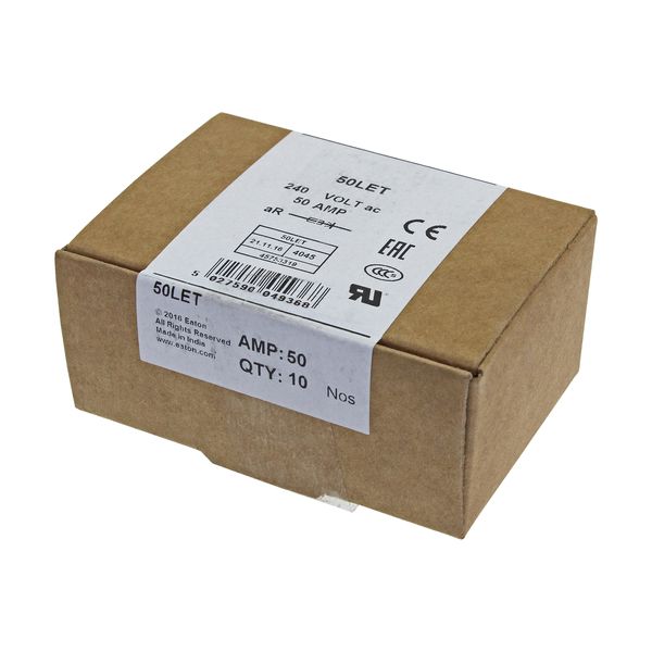 Fuse-link, high speed, 50 A, AC 240 V, DC 150 V, BS88, 18 x 56 mm, aR, BS image 15