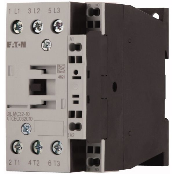 Contactor, 3 pole, 380 V 400 V 15 kW, 1 N/O, 110 V 50 Hz, 120 V 60 Hz, AC operation, Spring-loaded terminals image 3