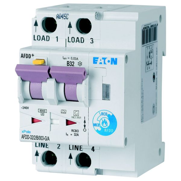 Arc Fault Detection Device, 2p, B, 32 A, 30 mA, type G/A image 4