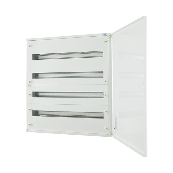 Complete surface-mounted flat distribution board, white, 24 SU per row, 4 rows, type A image 2