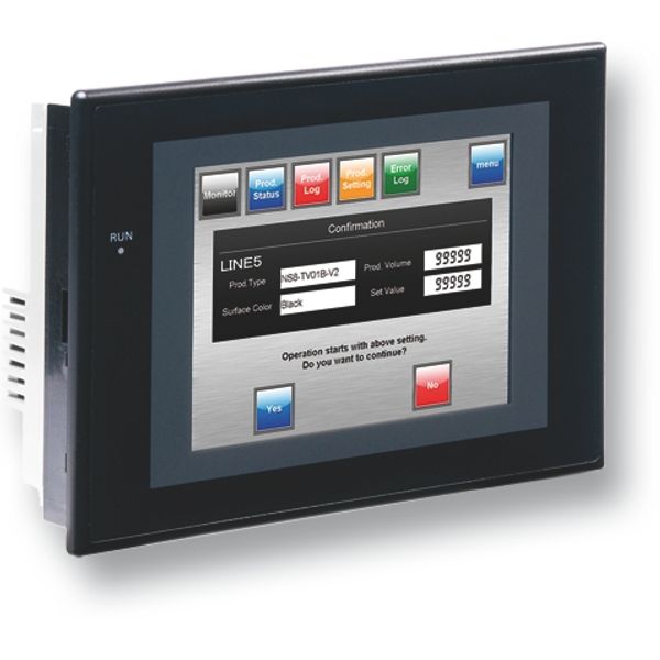 Touch screen HMI, 5.7 inch, high-brightness TFT, 256 colors (32,768 co image 2