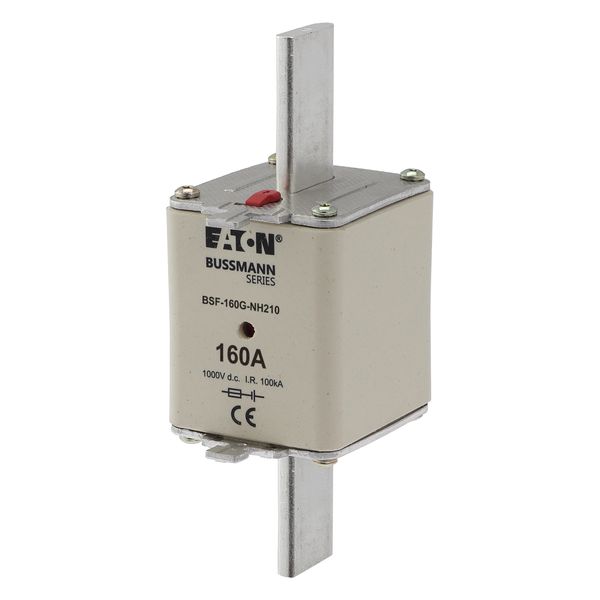 Fuse-link, high speed, 160 A, DC 1000 V, NH2, 54 x 61 x 150 mm, gBat, IEC, blade connection image 10