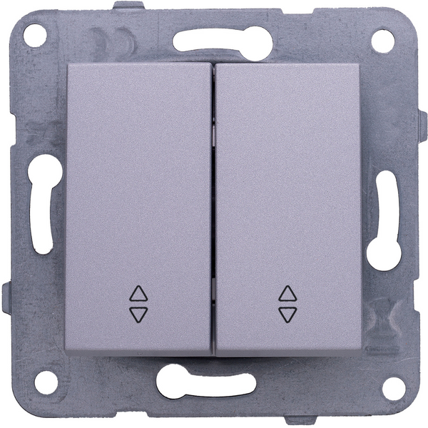 Karre Plus-Arkedia Silver (Quick Connection) Two Gang Switch-Two Way Switch image 1