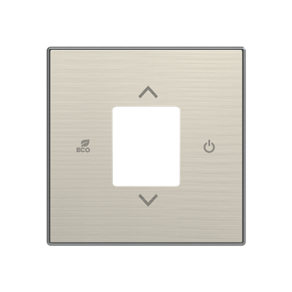 CP-RTC-85AI Cover plate - free@home / KNX RTC - Stainless Steel for Thermostat Central cover plate Stainless steel - Sky Niessen image 1