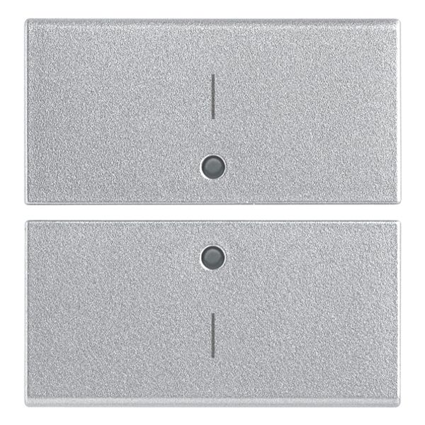 Two half-buttons 2M I symbol Silver image 1