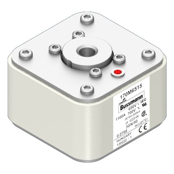 Fuse-link, high speed, 2000 A, AC 1000 V, 2 x size 3, 74 x 177 x 95 mm, aR, IEC, single indicator image 3