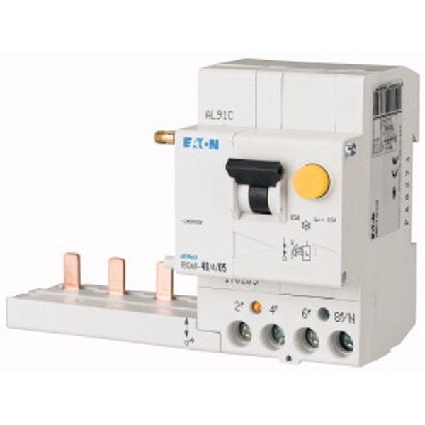 Residual-current circuit breaker trip block for FAZ, 40A, 4p, 30mA, type AC image 1