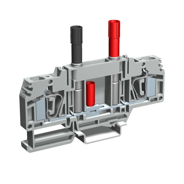 Sping-clamp disconnector terminal 6mm2 for ammetric circuit, grey color image 1