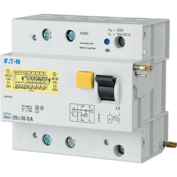 Residual-current circuit breaker trip block for AZ, 125A, 2pole, 500mA, type S/A image 2