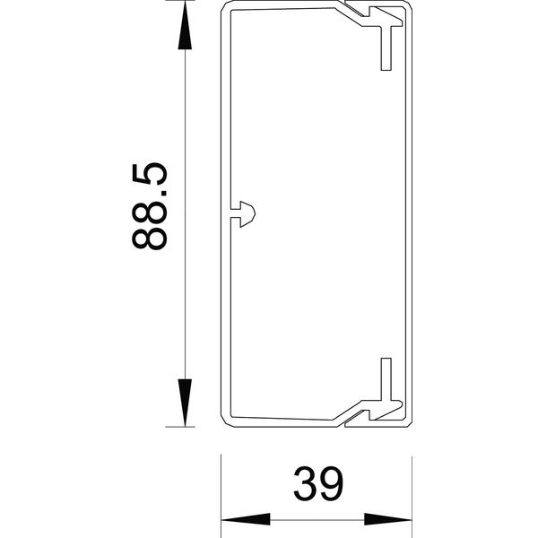 WDK40090LGR Wall trunking system with base perforation 40x90x2000 image 2