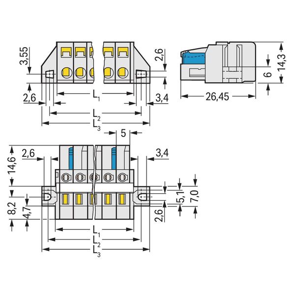 1-conductor female connector CAGE CLAMP® 2.5 mm² light gray image 2