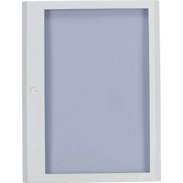 Surface mounted steel sheet door white, transparent, for 24MU per row, 2 rows image 4