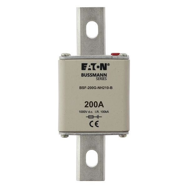 Fuse-link, high speed, 200 A, DC 1000 V, NH2, 54 x 61 x 150 mm, gBat, IEC, bolted connection image 18