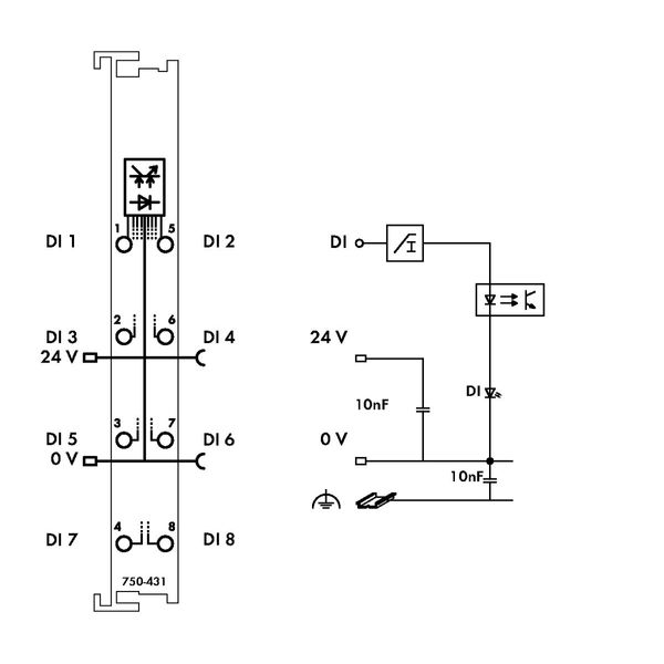 8-channel digital input 24 VDC 0.2 ms light gray image 4