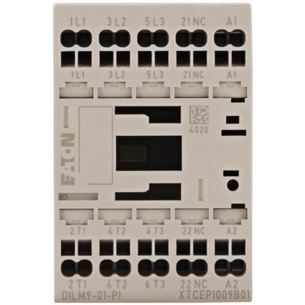 Contactor, 3 pole, 380 V 400 V 4 kW, 1 NC, 220 V 50/60 Hz, AC operation, Push in terminals image 1