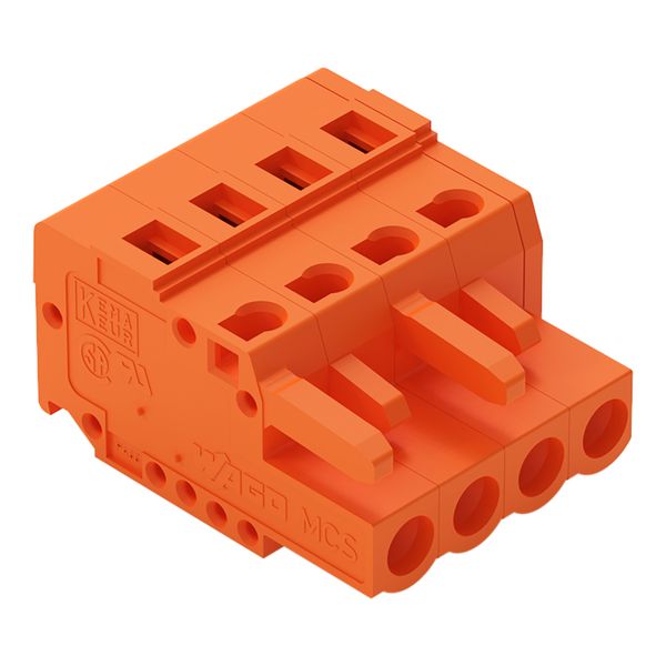 1-conductor female connector CAGE CLAMP® 2.5 mm² orange image 1