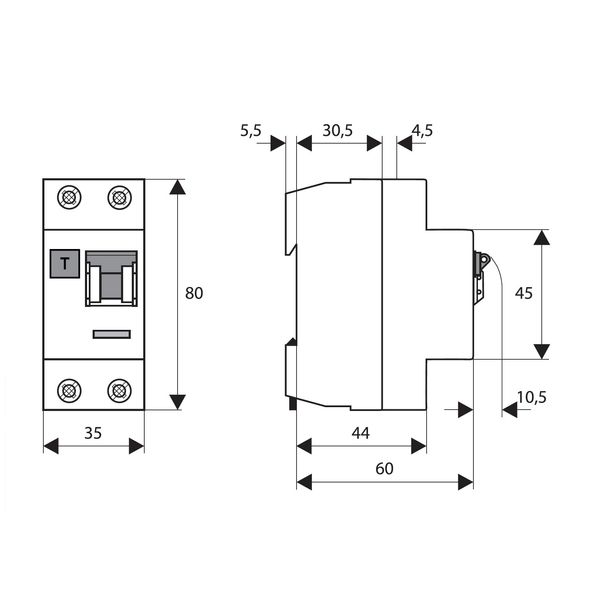 Residual current circuit breaker 25A, 2-p, 30mA,type A,6kA image 12