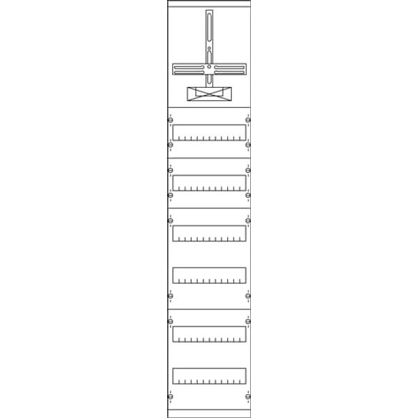 SZF44 Interior fitting system, Field Width: 1, 1200 mm x 250 mm x 120 mm, IP2XC image 1