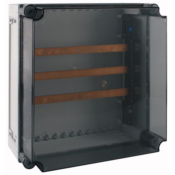 Busbar panel enclosure with transparent cover, 250A, 3-pole image 3