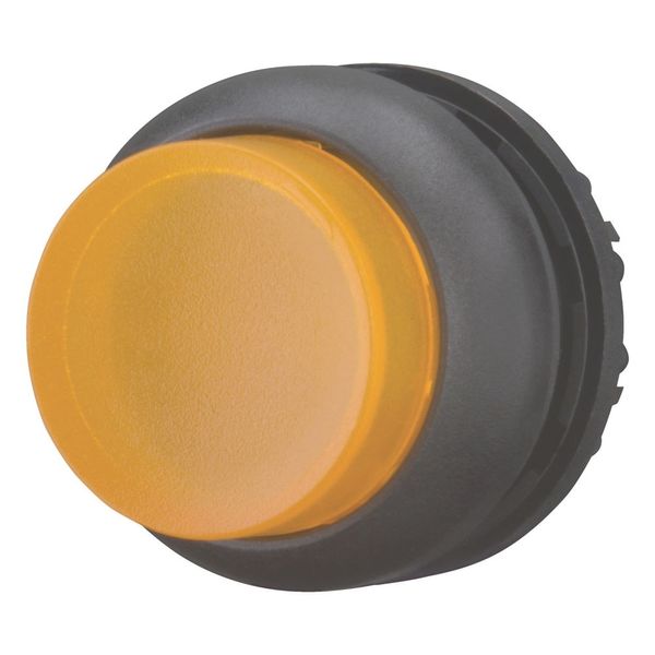 Illuminated pushbutton actuator, RMQ-Titan, high, maintained, orange, Blank, Bezel: black image 2