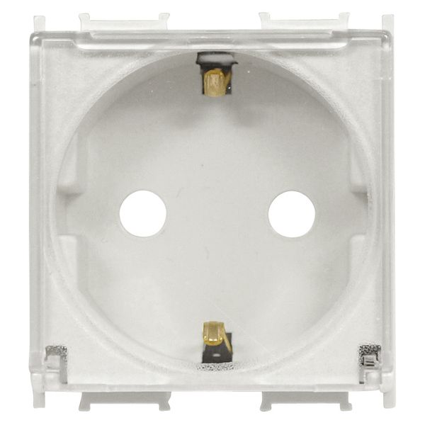 Socket white, higher protection cover, transparent lid 16A image 1