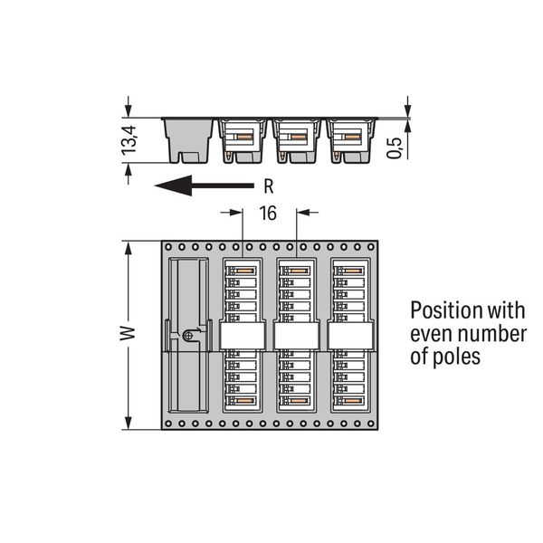 THR male header 1.0 x 1.0 mm solder pin angled black image 4