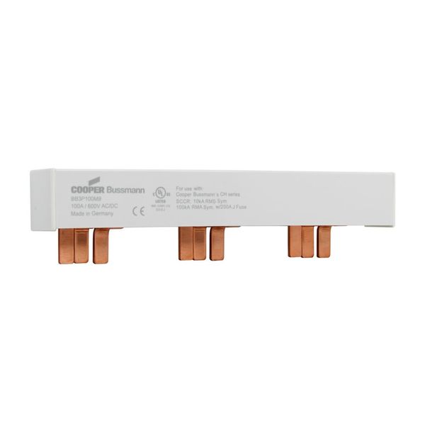 BUSBAR, low voltage, 100 A, AC 600 V, DC 600 V, 23 x 37 x 159 mm, 9P, UL image 4